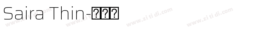 Saira Thin字体转换